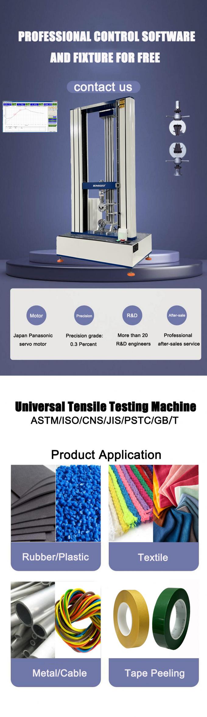 Double Column Servo Motor Universal Testing Machine 3point Bending ...